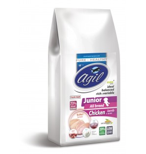 AGIL Junior All Breed, CHICKEN & lamb, tuna, joghurt