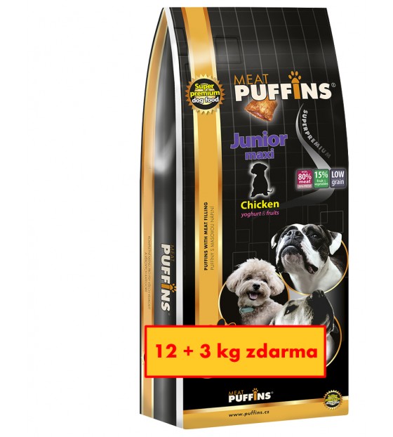 Puffins Junior Maxi s masovou náplní Puffins Junior Maxi s masovou náplní