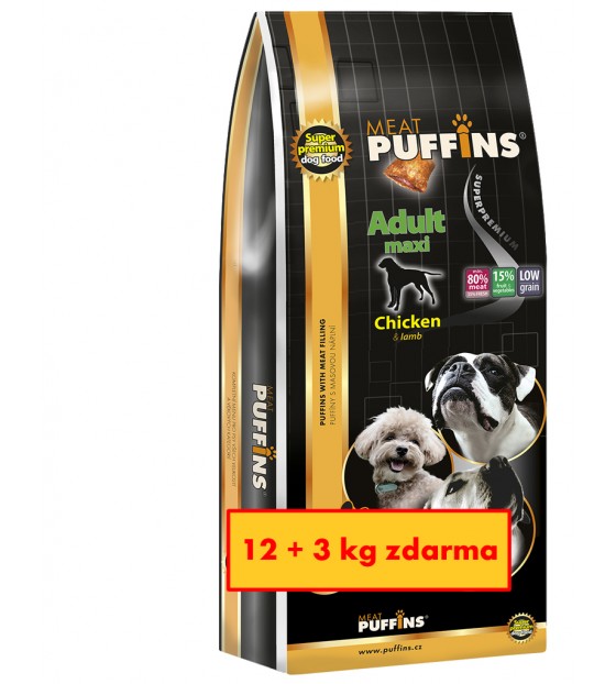 Puffins Adult Maxi s masovou náplní Puffins Adult Maxi s masovou náplní