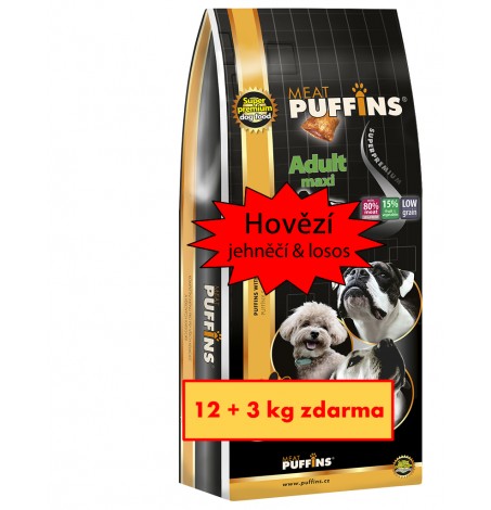Puffins Adult Maxi Beef s masovou náplní